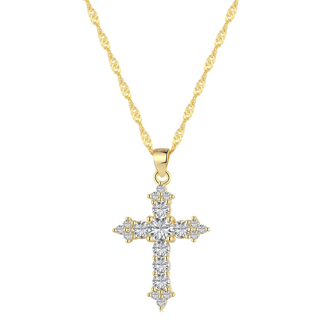 [Polaidi Jewelry]Delicate Cross Shape Necklace