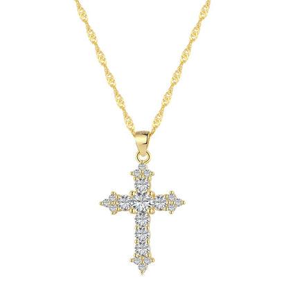 [Polaidi Jewelry]Delicate Cross Shape Necklace