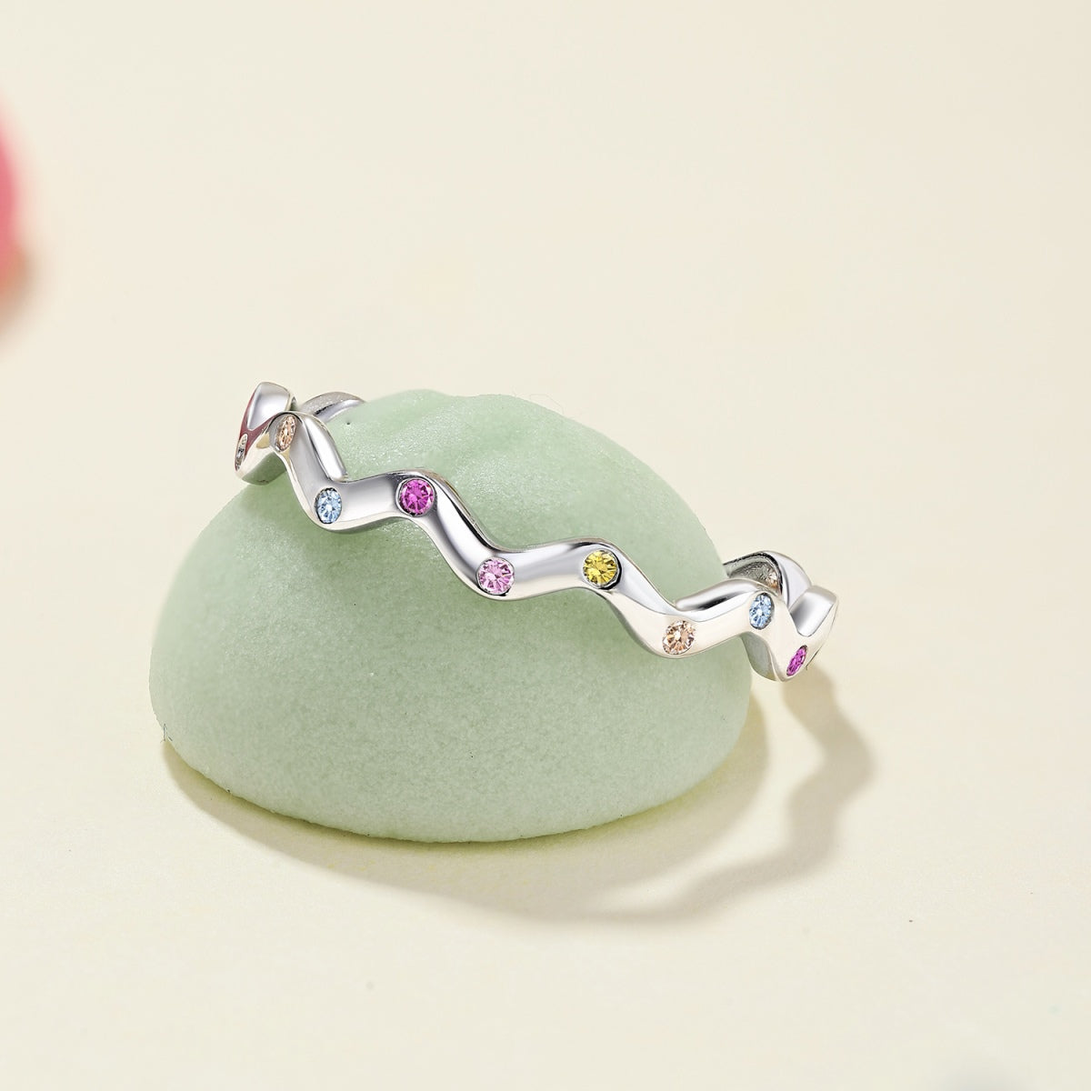 [Polaidi Jewelry]Ornate Vibrant Round Cut Daily Ring