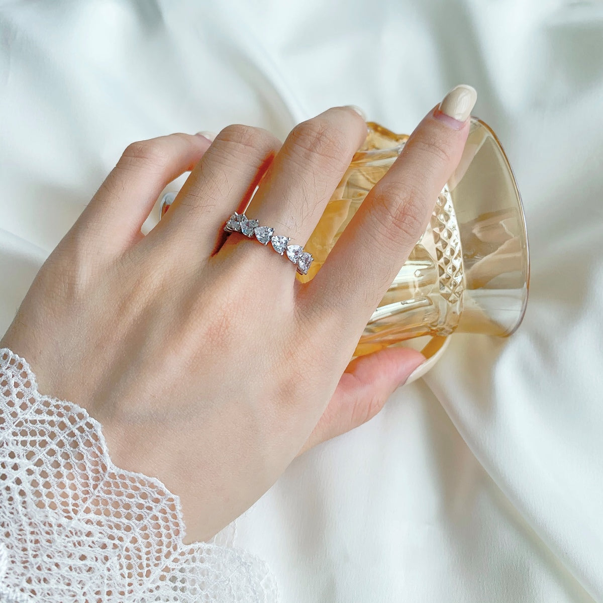 [Polaidi Jewelry]0.25 Carat Radiant Romance Heart Cut Lover Ring