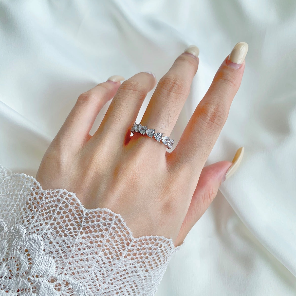 [Polaidi Jewelry]0.25 Carat Radiant Romance Heart Cut Lover Ring