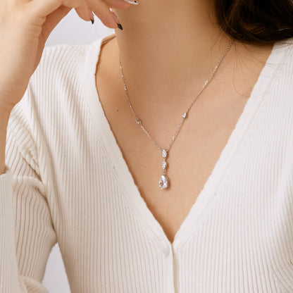 [Polaidi Jewelry]Dazzling Pear Cut Necklace