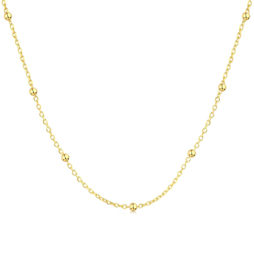 [Polaidi Jewelry]Small Bead Clavicle Chain Simple Necklace