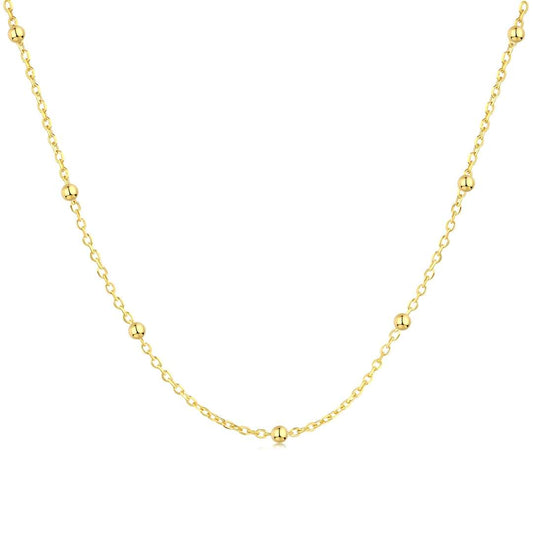 [Polaidi Jewelry]Small Bead Clavicle Chain Simple Necklace