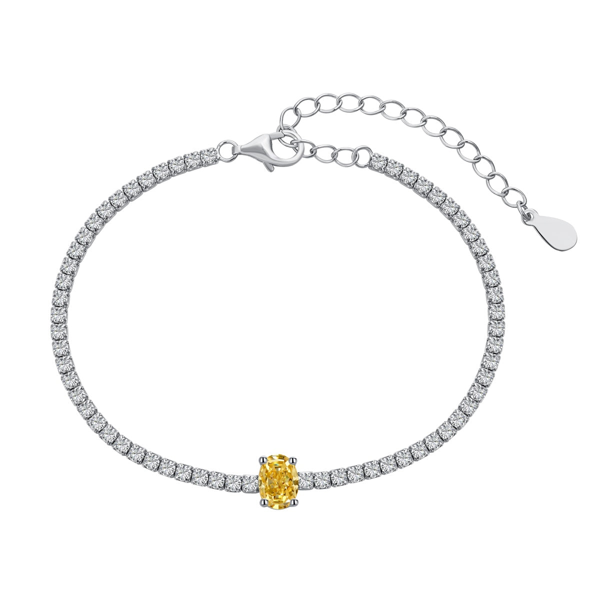 [Polaidi Jewelry]0.75 Carat Exquisite Oval Cut Daily Bracelet