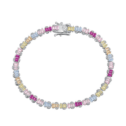 [Polaidi Jewelry]Delicate Colorful Emerald Cut Party Bracelet