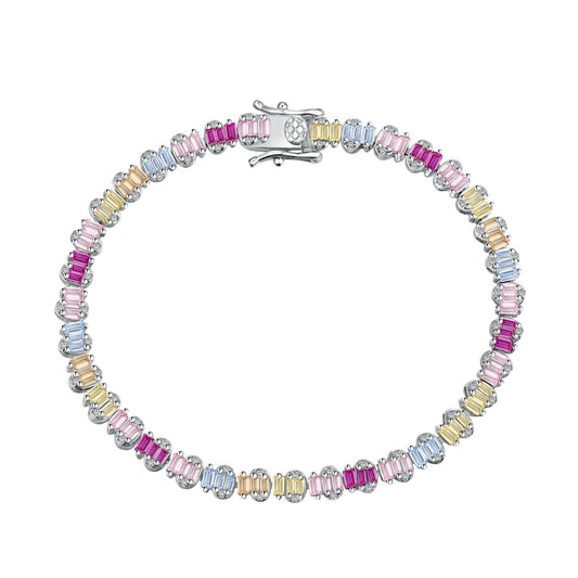 [Polaidi Jewelry]Delicate Colorful Emerald Cut Party Bracelet