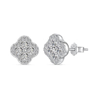 [Perlaura Jewelry ]Four-Leaf Clover Flower Shaped Earrings
