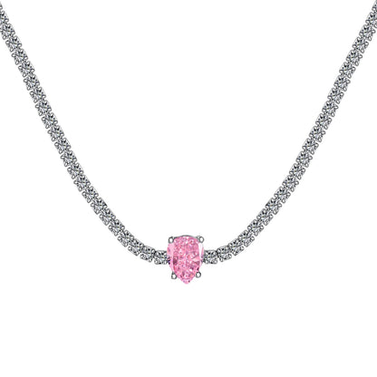[Polaidi Jewelry]1.0 carat Unique Pear Cut Tennis Necklace