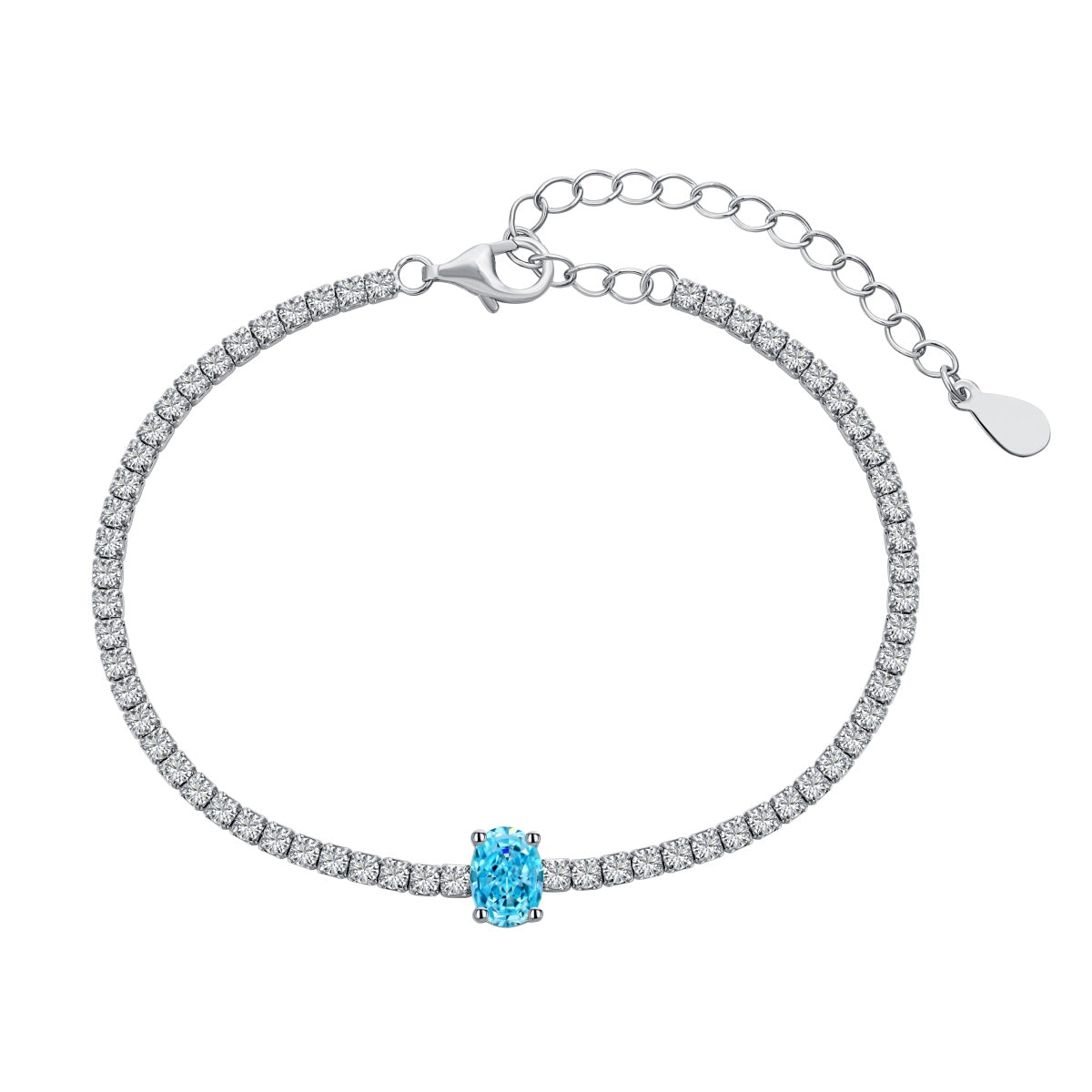 [Polaidi Jewelry]0.75 Carat Exquisite Oval Cut Daily Bracelet