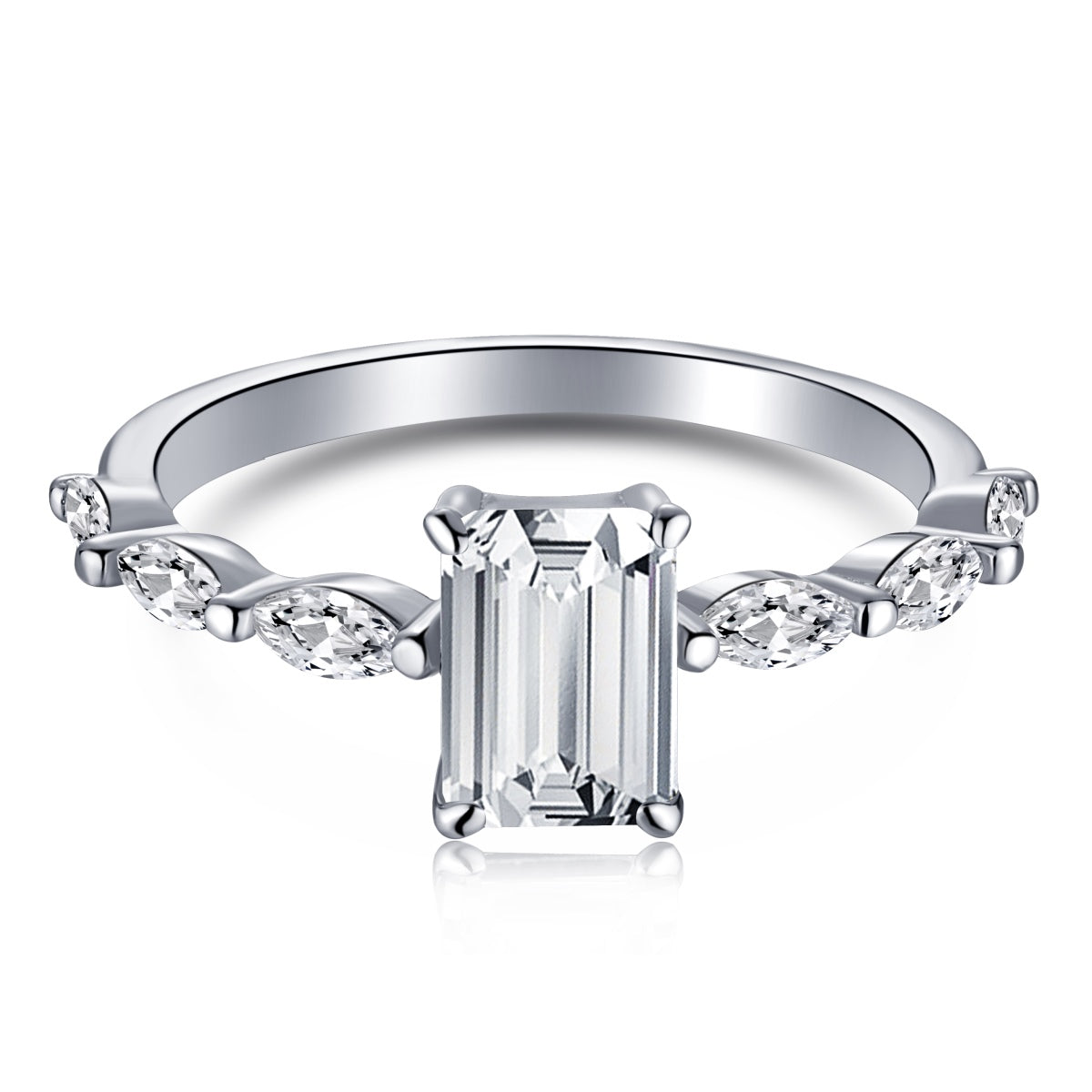 [Polaidi Jewelry]1.0 Carat Dainty Resplendent Radiant Cut Daily Ring