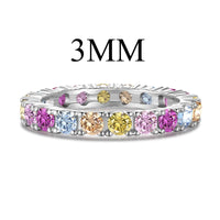 [Perlaura Jewelry ]Dazzling Lustrous Round Cut Tennis Ring