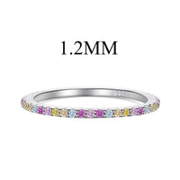 [Perlaura Jewelry ]Ornate Colorful Round Cut Tennis Ring