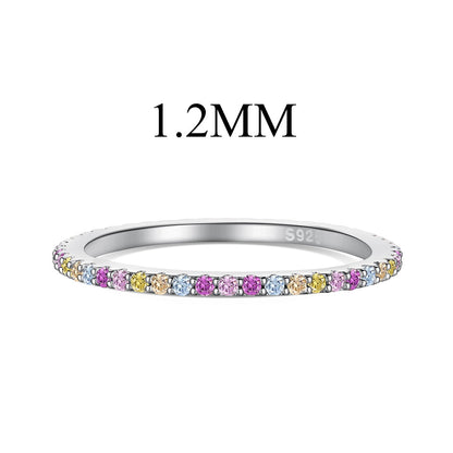 [Polaidi Jewelry]Ornate Colorful Round Cut Tennis Ring