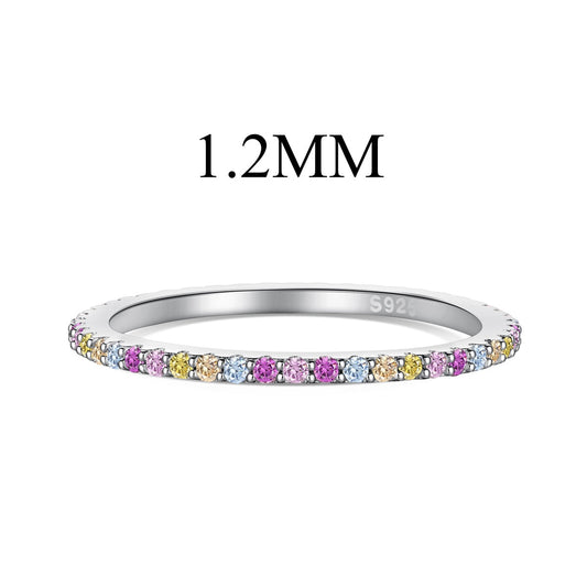 [Polaidi Jewelry]Ornate Colorful Round Cut Tennis Ring