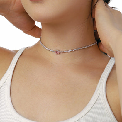 [Polaidi Jewelry]1.0 Carat Shining Oval Cut Necklace