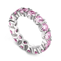 [Perlaura Jewelry ]Eternity Round Cut Tennis Ring