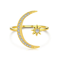 [Perlaura Jewelry ]Eternity Moon & Star Ring
