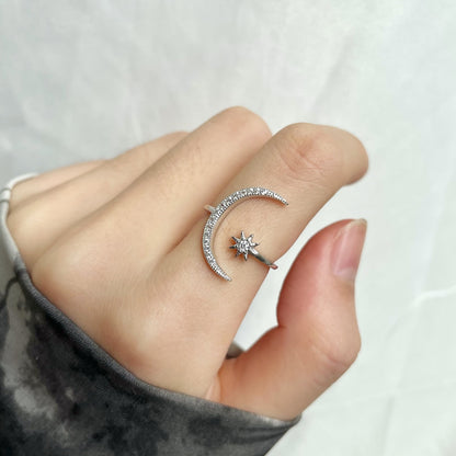 [Polaidi Jewelry]Eternity Moon & Star Ring