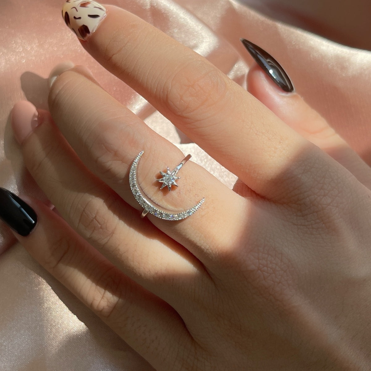 [Polaidi Jewelry]Eternity Moon & Star Ring