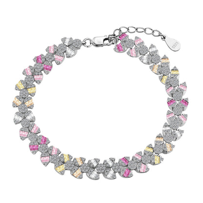 [Polaidi Jewelry]Dainty Exquisite Flower Shape Daily Bracelet