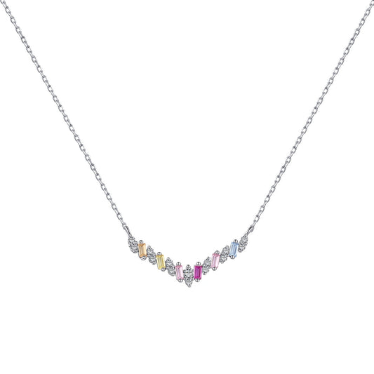 [Polaidi Jewelry]Dazzling Rainbow Necklace
