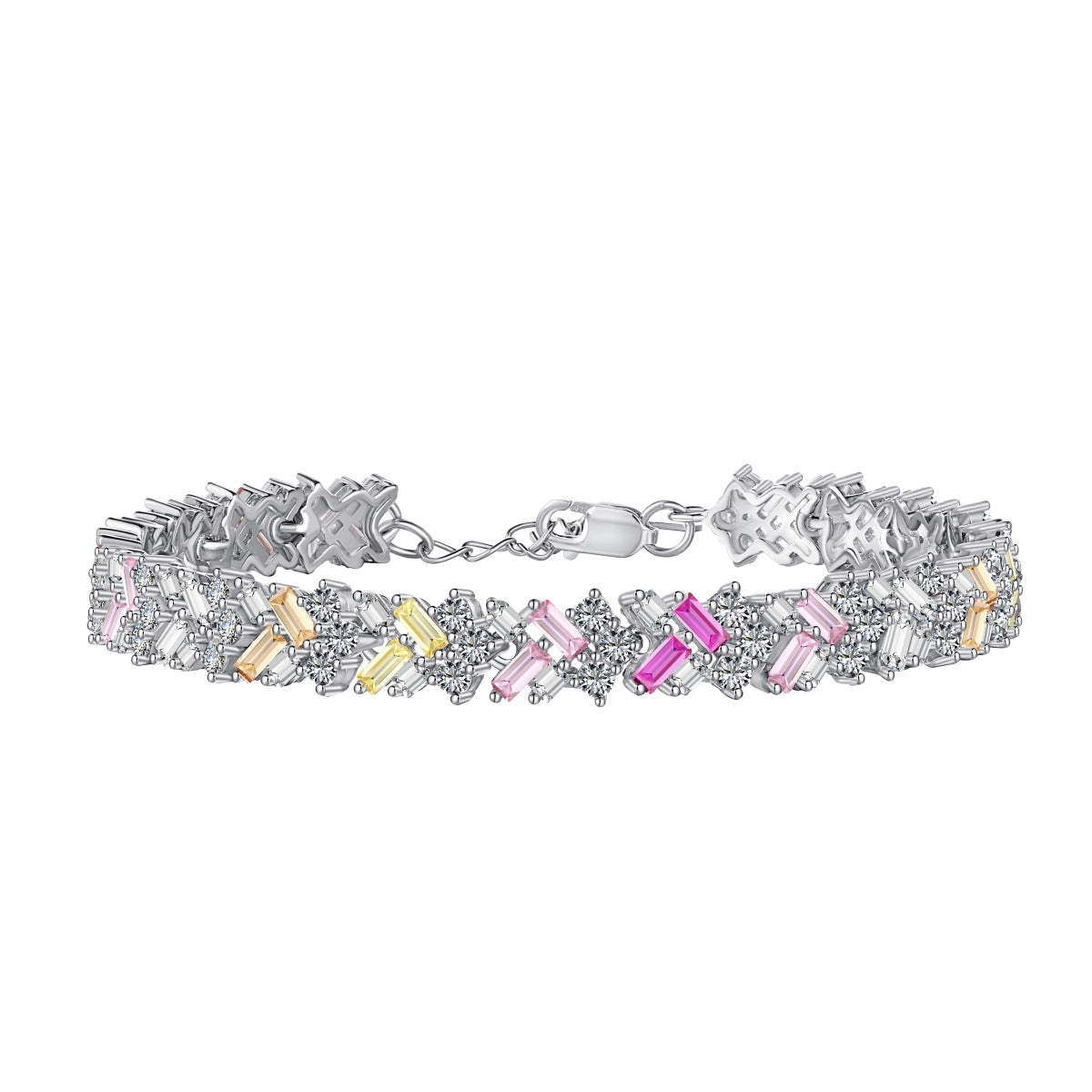 [Polaidi Jewelry]Dazzling Unique Multi Shape Daily Bracelet