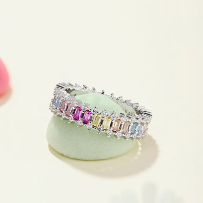 [Polaidi Jewelry]Splashy Ornate Emerald Cut Cocktail Ring