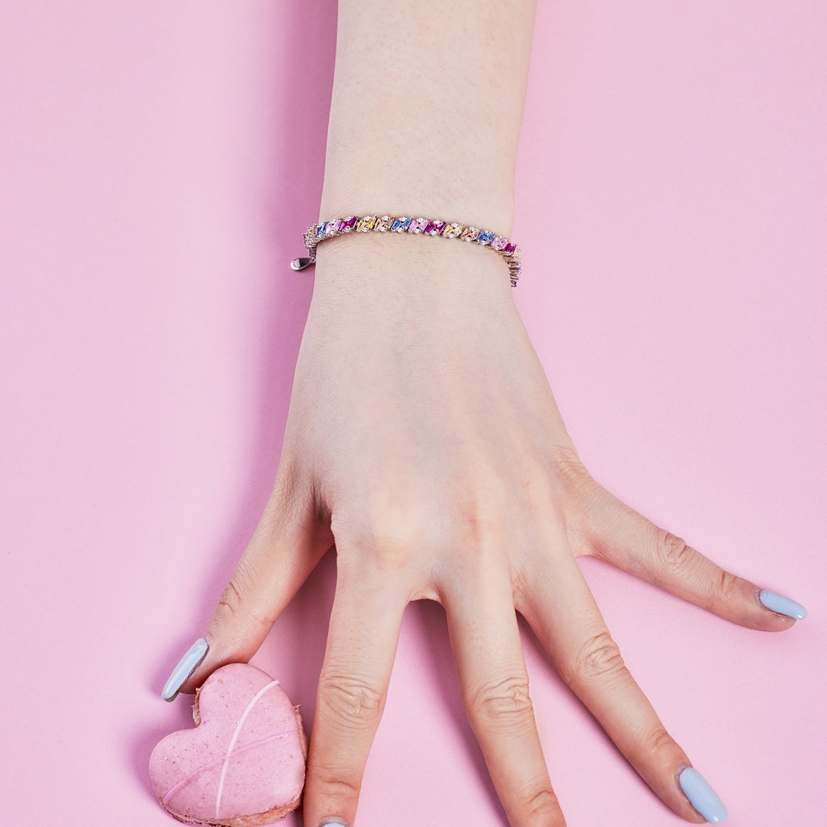 [Polaidi Jewelry]Ornate Sparkling Multi Cut Party Bracelet