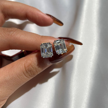 [Polaidi Jewelry]Dazzling Square Shape Earrings