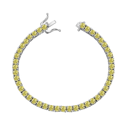 [Polaidi Jewelry]Ornate Dazzling Round Cut Tennis Bracelet