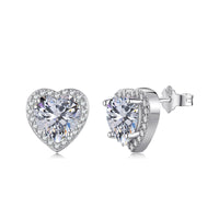 [Perlaura Jewelry ]Sparkling Heart Shape Lover Earrings