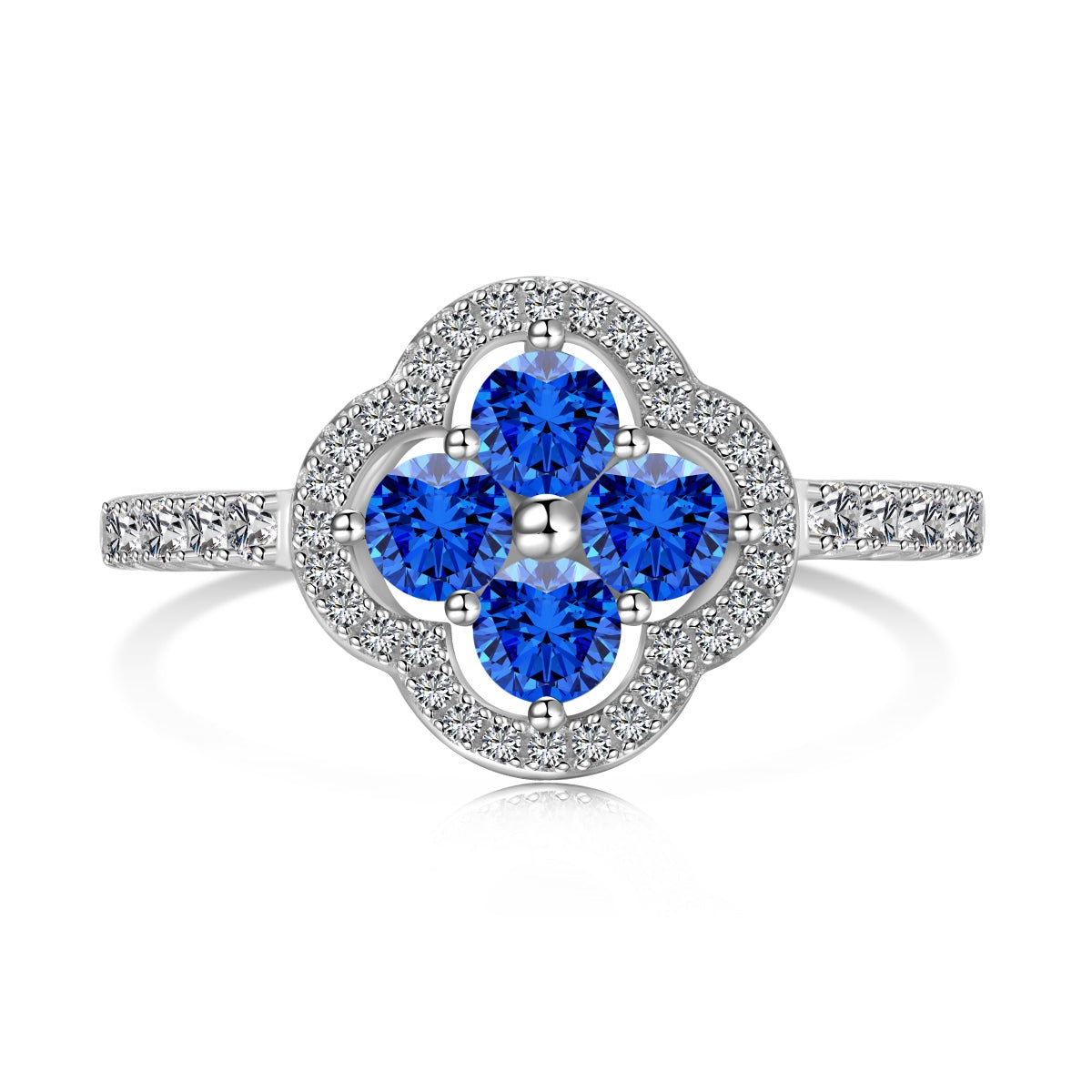 [Polaidi Jewelry]Four Leaf Clover Flower Design Ring