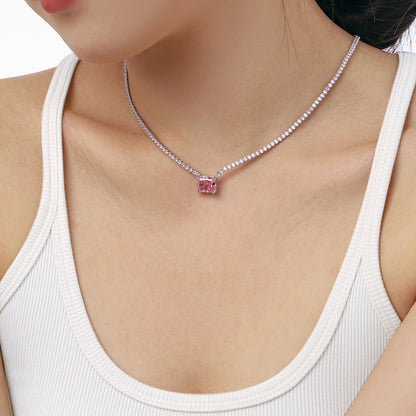 [Polaidi Jewelry]4.0 Carat Elegant Radiant Cut Necklace