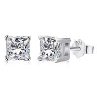 [Perlaura Jewelry ]1.0 Carat Radiant Princess Cut Wedding Earrings