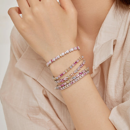 [Polaidi Jewelry]Delicate Colorful Emerald Cut Party Bracelet