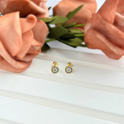 [Polaidi Jewelry]Devil's Eye Ear Bone Nail Earrings