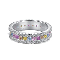 [Perlaura Jewelry ]Delicate Colorful Round Cut Daily Ring