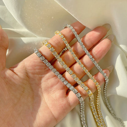 [Polaidi Jewelry]Sparkling Radiant Princess Cut Tennis Bracelet