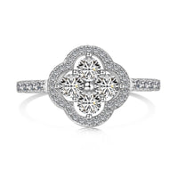 [Perlaura Jewelry ]Four Leaf Clover Flower Design Ring