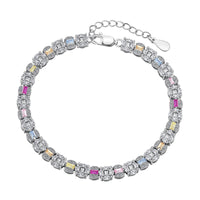[Perlaura Jewelry ]Dazzling Radiant Multi Cut Daily Bracelet