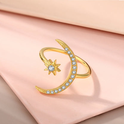 [Polaidi Jewelry]Eternity Moon & Star Ring
