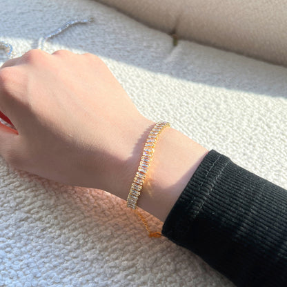 [Polaidi Jewelry]Exquisite Emerald Cut Daily Bracelet