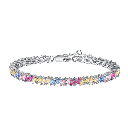 [Polaidi Jewelry]Ornate Sparkling Multi Cut Party Bracelet