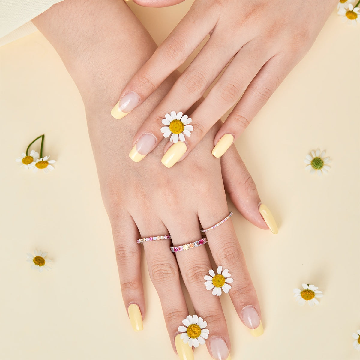[Polaidi Jewelry]Dazzling Lustrous Round Cut Tennis Ring