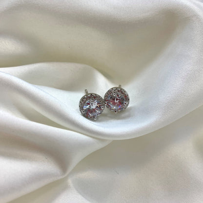 [Polaidi Jewelry]Classic Princess Round Shape Earrings