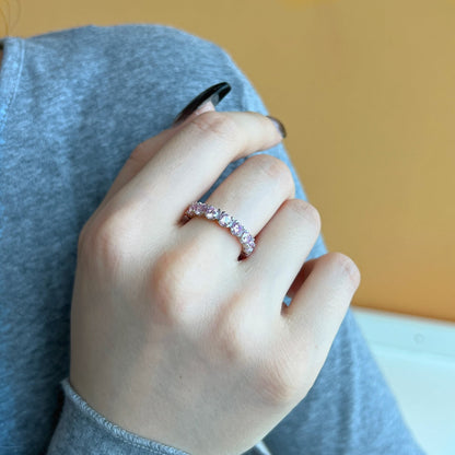 [Polaidi Jewelry]Eternity Round Cut Tennis Ring