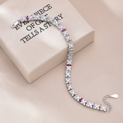 [Polaidi Jewelry]Unique Colorful Flower Shape Daily Bracelet