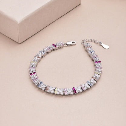 [Polaidi Jewelry]Unique Colorful Flower Shape Daily Bracelet