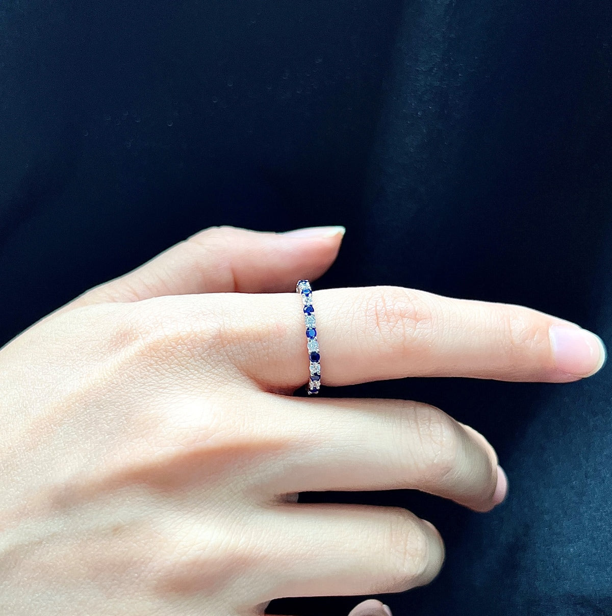 [Polaidi Jewelry]Exquisite Colorful Round Cut Tennis Ring